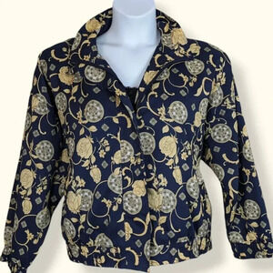 Vintage VIPetites Navy Floral Jacket